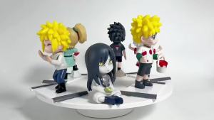 Bandai | Naruto Blind Box Figure Uzumaki Shippuden Childhood Series Naruto Q PVC Model Toys Desktop Ornament Christmas Halloween Gifts