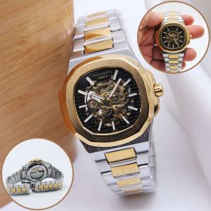 Jam Tangan Pria Mesin Otomatis Trasparan Rantai Stainleess Stell Tahan Air