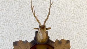 Đồng hồ Cuckoo Rhythm 4MJ419-R06. Kt 38.2 x 77.0 x 29.0cm 1.67kg. Vỏ gỗ. Dùng Pin.