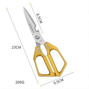 PTIEB | Multi-functional Kitchen scissors Stainless steel household scissors for cutting chicken and fish special shears Cooking tools