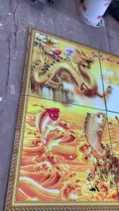 Tranh gạch đẹp tùng hạc trang trí sang trọng