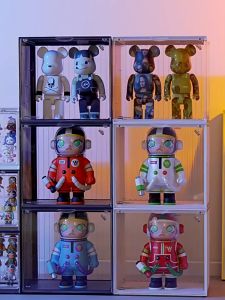 Garage Kit Resin Kit Toy Popmart Display Container Showcase Storage Box Bubble Mart Handheld Display Shelf Display Cabinet With Lights Scene Box