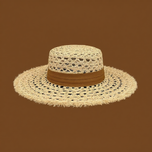 Elegant Perforated Large Brim Summer Hat Sun Protection