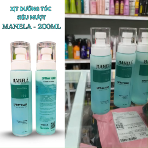 Xịt Dưỡng Tóc Mềm Mượt MANELA 200ml Giúp tóc mềm mượt óng ả bảo vệ tóc và chóng nhiệt chính hãng.