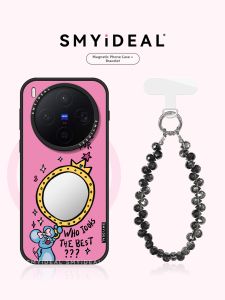 Smyideal | Magnetic Mirror Case with Girl Style for Multiple Phone Models