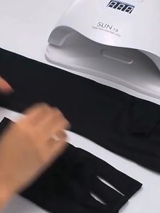 1 Pasang Manicure Glove Lampu UV Led Nail Sarung Tangan Kuku Anti Lampu UV Nail