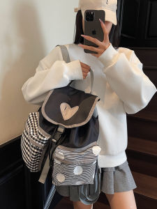 กระเป๋าเป้สะพายหลังนักเรียนสไตล์เกาหลี ดีไซน์ไฮเอนด์ กระเป๋าสะพายไหล่คู่สำหรับเด็กผู้หญิง กระเป๋าใส่หนังสือแบบอเนกประสงค์ กระเป๋าสะพายไหล่แบบอเนกประสงค์