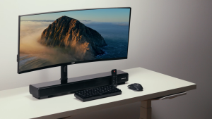 SonicGear SonicBar HD3202 120W TV Computer Sound Bar Strong Bass Karaoke Speaker Mic Input