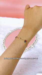 Panlandwoo - Mickey & Minnie Mouse Collection – Gelang Tangan Titanium Wanita Momo Adjustable