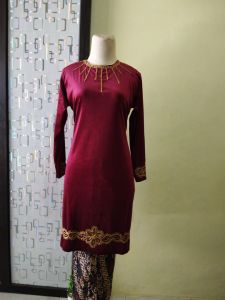 Kebaya bludru kurung melayu bordir corneli payet kebaya kurung melayu cantik kebaya melayu tunik