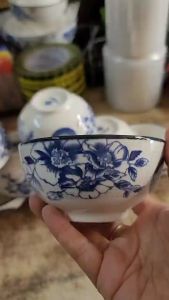 BỘ 10 CHÉN NHỎ ĐỰNG NƯỚC TƯƠNG NƯỚC MẮM – HỌA TIẾT CHỮ PHÚC