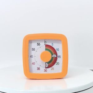 Visual Timer Silent Movement Colorful Dial Countdown 60-minute Timer For Kitchen Cooking Homework Self-discipline Stopwatch