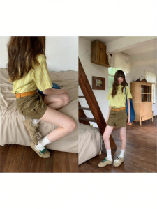 NIHAOKANONG | Quần Tây Đơn Giản Cao Waist Straight Leg
