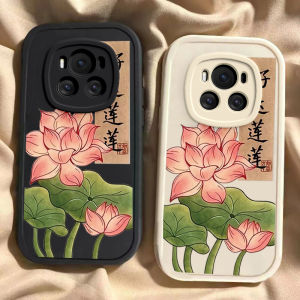 Honor Magic6 Phone Case Honor Magic6pro Silicone New Arrival High-End Cartoon Cute All Wrapped Cover Protective Case Soft Good Luck Lotus