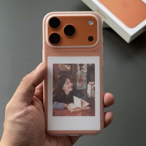 Ultra-Thin Transparent Geometric Stripe Phone Case for Apple 17 pro Black Frosted Full Coverage Fingerprint Resistant Hard Shell