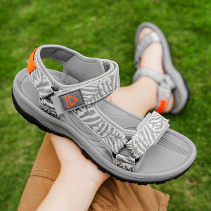 NBGAGA | Outdoor Open-Toe Sandals Summer Mens Breathable Hiking Shoes Water Beach Sandals Antiskid Flat Man Walking Size 40-45