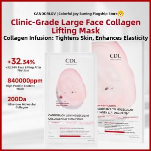 CANDORLOV Collagen Facial Mask Low Molecular Tightening Lifting Skin Care from Korea Beauty Tool Makeup Accessory