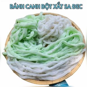 Combo 2Kg Bánh Canh Bột Xắt Sa Đec: 1kg Vị Trắng Truyền Thống + 1Kg Vị Lá Dứa