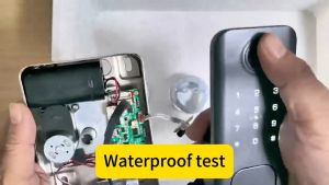 IP65 Gate Lock Waterproof Outdoor Smart Lock - Fingerprint/Passcode/RFID/APP Multi-Mode Unlock - Tuya WiFi & TTlock Bluetooth Compatible - Front/Gate Door Installation with Dual-Sided Recognition