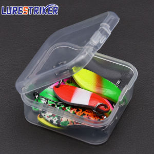 Lurestiker box package 3.5g 5g 8g all kinds of metal spoon spinnner lure baits  fishing jig trout pike spoonbaits for fishing