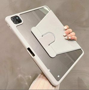 Tooach 360° Rotatable Stand Hard Transparent Shockproof Tablet Case For iPad Mini 6 iPad 9.7 5th 6th Air 3 4 5 iPad 10.2 7th 8th 9th 10th Gen iPad Pro 11 inch iPad Pro 12.9 2022 2021 2020 2019 2018 iPad Casing Cover With Pen Slot With Holder