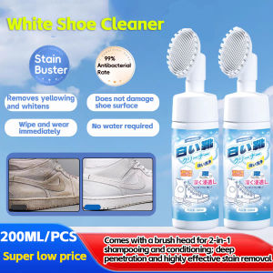 Shoes Sneakers Stain removal and degreasing Cleaning Agent 200ML Portable White Shoes Foam Cleaner Cleaning Accessories Shoes Cleaner with Brush