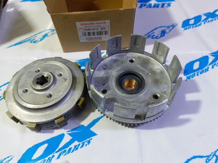 kawasaki barako 175 v1/v2 clutch housing assymble w/ lining set