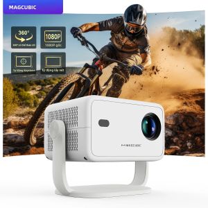 Máy Chiếu Magcubic L018 8K 650ANSI Android 14 Tự Động Lấy Nét Keystone 1080P 360 °   Máy Chiếu Phim Ngoài Trời Di Động Wifi6 BT5.4 Tích Hợp Chuột Bay