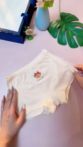 4 PCS kids panties girl Breathable Girl’s Underwear Boxer Cartoon Solid Cotton girl panties spender budak perempuan 女童内裤
