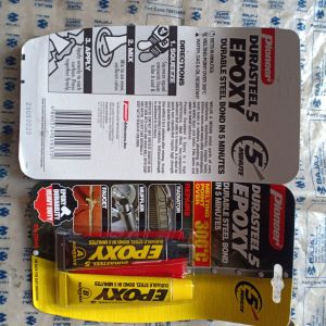 DURASTEEL 5 EPOXY TAMBAL RADIATOR LEM BESI TAMBAL MUFFLER  KNALPOT LEM CAMPUR BLOCK MESIN