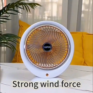 Outdoor mini portable electric fan rechargeable USB small desk fan Large wind noiseless Strong wind