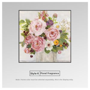 FENGHONGTAO | Minimalist Peony Flower Decorative Painting American Luxury Square