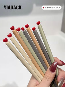 Colorful Sweet Heart Antibacterial Anti-Mold High End Chopsticks Creative Design Household Utensils Elegant Aesthetic Value