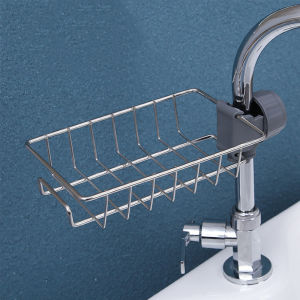 Bathroom Shelves Shower Rack Aluminum Basket For Soap Bathroom Storage Adjustable Kitchen Faucet Sink Rag Holders