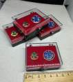2 Pins+Case | GSP Pin + World Pin | Twinkler Star Junior Senior Scout Pins. 