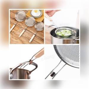 ตะกร้อลวกเส้น ที่ลวกเส้น ด้ามไม้ มี 3 ขนาด กระชอนลวกเส้น ที่ลวกสแตนเลส201 CH0655 โปรดอ่านรายละเอียดก่อนสั่งค่ะ