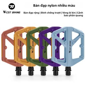 West Biking | Bàn Đạp Xe Đạp WEST BIKING Bằng Nylon Nhẹ Dành Cho Xe Đạp Leo Núi & Đường Trường Nhiều Màu Sắc Bạc Đạn DU Bàn Đạp MTB Rộng Phụ Kiện Đạp Xe