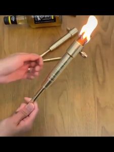 New Aluminum Torch Torch Metal Windproof Creative Outdoor Tribal Torch Kerosene Lighter Wholesale