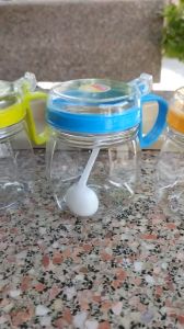 Bộ 3 lọ đựng gia vị có nắp đậy kèm muỗng Việt Nhật 2938 kèm khay cao cấp 1