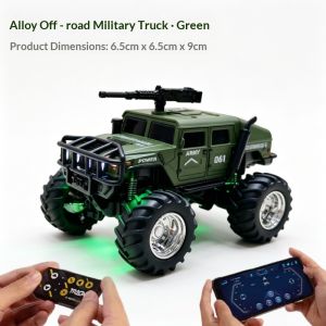 New Alloy Remote Control Car2.4g Simulation Off-Road Vehicle Rear Wheel Drive Cruise Control Light Controllable Boys Racing Toy