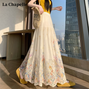 La Chapelle | Lace Embroidery A-line Skirt
