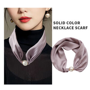 XUANXUAN | Khăn Lụa Mỏng Hè Đeo Cúc Từ Dính