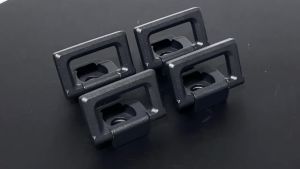 CNSPEED New 4PCS D-Ring Black Zinc Alloy 4-Pack For Tesla Cybertruck 2023 2024 2025 Truck Bed Hooks Cargo Tie Down Anchors