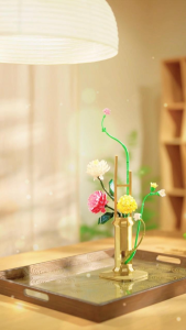CaDA Artizan Oriental Spring Floral Art DIY Brick Block set C59023W