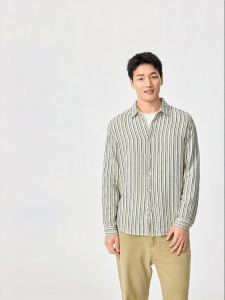 Purcotton | Men Outdoor Business Double Layer Gauze Shirt