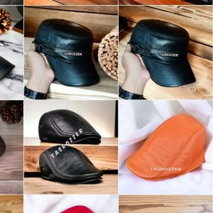 Topi komando kulit model ring terdapat pengaturan size