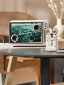 MAOWANGMIAOBO | ลำโพงไร้สาย Bluetooth พร้อมจอแสดงผลแบบลอยฟLOT Cat King Wonder ลำโพงมินิสำหรับใช้ในบ้าน KTV ของขวัญวันเกิดสำหรับผู้หญิง