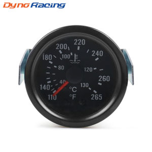 2" 52MM Mechanical Water Temp Gauge 40-130℃/110-265℉ Water Temperature 12V Temp Gauge Yellow Light Car Meter With Sensor NPT 1/2