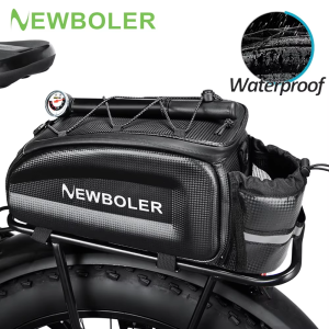 NEWBOLER 8L Hard Shell Bike Trunk Bag Multi Functional Waterproof Bicycle Rear Seat Frame Bag Bike Shoulder Bag Bike Accessories