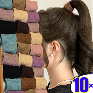 10Pcs High Elastic Seamless Soft Hair Ties Thickened Wide Edge Hair Ropes Headband Scrunchies Simple Korean Ponytail Holders